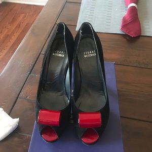 Stuart weitzman suede platform heels